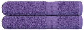 vidaXL Prosoape pentru saună 2 buc Violet 360 g/m² 100% bumbac