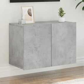 vidaXL Comodă TV de perete, gri beton, 60x30x41 cm