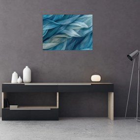 Tablou - Undele albastre și albe (70x50 cm)