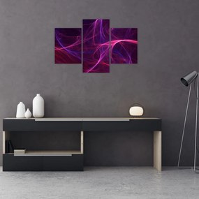 Tabloul abstract cu linii curbe (90x60 cm)