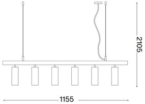 Lustră LED pe cablu Ideal Lux DYNAMITE 6xGU10/7W/230V CRI 90 alb