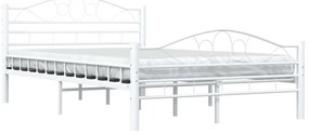 Cadru de pat, alb, 120 x 200 cm, metal