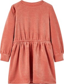 vidaXL Rochie pentru copii cu mâneci lungi, roz mediu, 92