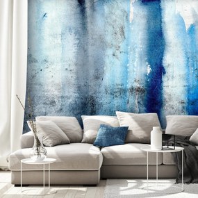Fototapet - Structură Decorativă - Perete Artistic cu Albastru Aquarelle