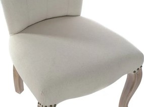 Scaun de dining bej din in și lemn de cauciuc, 51×47,5×101 cm, „Shooter Beige"