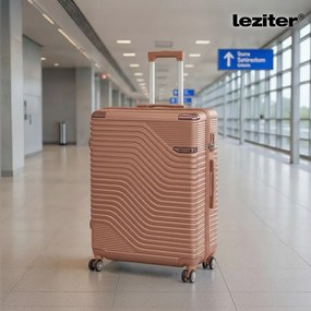 TraveLux Urban XIX set valiză rulantă aur roz