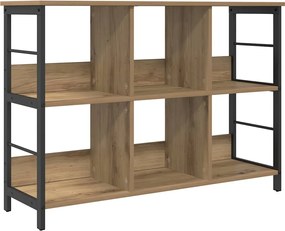 vidaXL Raft pentru cărți Stejar Artizanal 102 x 32 x 72,5 cm