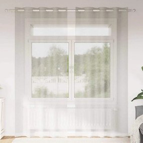 vidaXL Perdele cu perdele 2 pcs Crem 140 x 225 cm Poliester