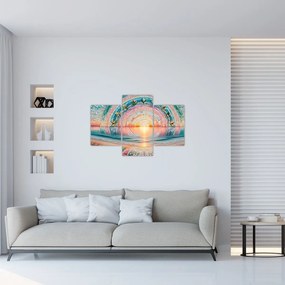 Tablou – Mozaic al soarelui la apus (90x60 cm)