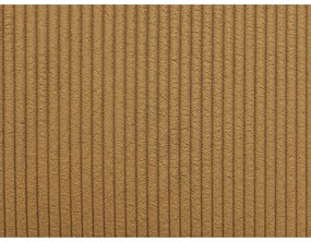 Taburet modular galben muștar cu tapițerie din catifea reiată Nihad modular – Bobochic Paris