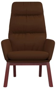 341171 vidaXL Scaun relaxant, maro, piele naturală