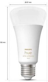 Bec LED dimabil Philips Hue WHITE AMBIANCE E27/13W/230V 2200-6500K