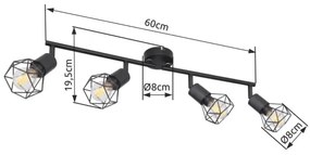Brilagi - Spot CAGE 4xE14/40W/230V