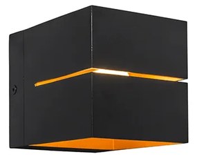 Set de 2 aplice negre cu interior auriu 9,7 cm - Transfer Groove