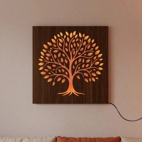 SENTOP | Tablou LED Copacul Vieții - decorațiune din lemn cu iluminare din spate - KROWE