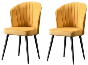 Set de scaune de sufragerie Rubi Yellow, 2 buc.