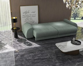 Canapea extensibilă dumonde cu 2 lăzi de depozitare si sezut confortabil din spuma high-density, Verona Ambience Mint 310x100 cm