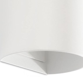 Aplica perete aluminiu alb, 2xGU10, SOLE round