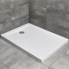 Cadita dus dreptunghiulara Radaway Doros F 150x80 cm acril alb