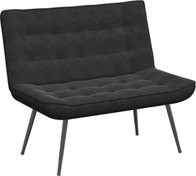 vidaXL Bancă neagră 110x74x84 cm catifea