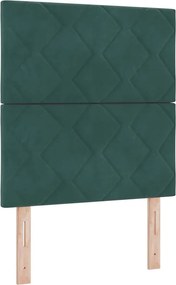 vidaXL Tăblie cap Verde închis 80 cm Catifea