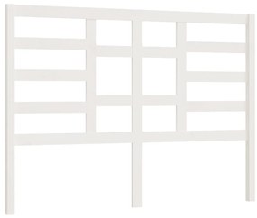 818151 vidaXL Tăblie de pat, alb, 166x4x104 cm, lemn masiv de pin