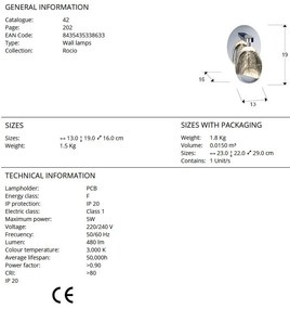 Aplica de perete design modern ROCIO, crom