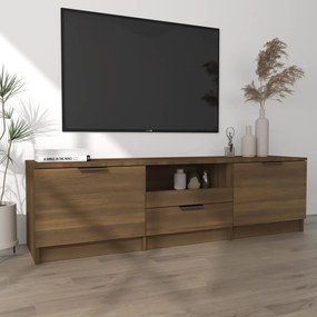 Comoda TV, stejar maro, 140x35x40 cm, lemn prelucrat 1, Stejar brun
