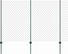 vidaXL Gard cu Stâlp Verde 1,5 x 25 m Oțel