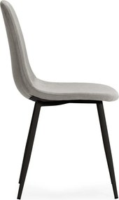 Scaune de dining gri-deschis 4 buc. tapițate Minka – Marckeric
