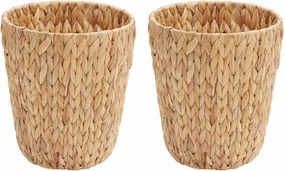 vidaXL Coșuri pentru Hârtie 2 pcs natural 26 x 26 x 29 cm