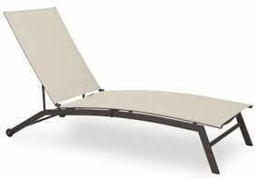 Șezlong de grădină cu roți, bej, 195 x 90 x 63 cm