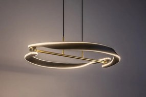 Lustra LED suspendata din metal negru auriu Adalind