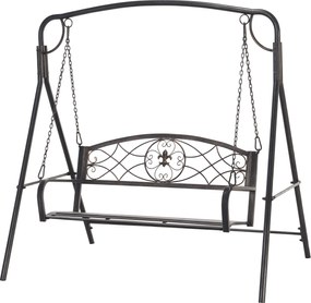Outsunny Leagăn de grădină Bancă-leagăn pentru grădină Outdoor-Schaukel, design vintage, aspect alama, 167 cm x1 23 cm x 175cm | Aosom Romania