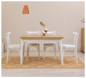 Set mobilier sufragerie Duvasa 26 (alb) (pentru 4 persoane). 1093811