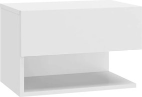 vidaXL Noptieră de perete, alb