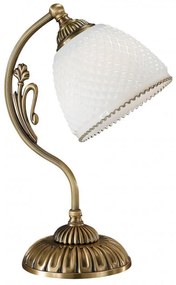 Veioza, lampa de masa clasica design italian din alama si sticla 8601 RA-P. 8601 P