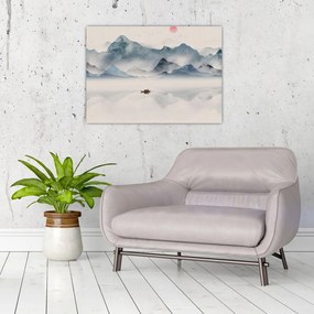 Tablou - Valea munților albaștri (70x50 cm)