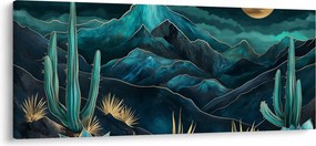 Tablou - Noapte turcoaz (120x50 cm)