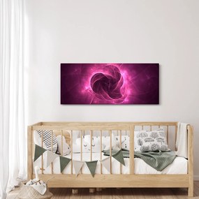 Tablou cu abstracțiune modernă în roz (120x50 cm)