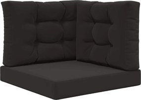 vidaXL Perna pentru canapea de exterior 3 pcs Negru Poliester