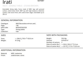 Masa dining extensibila design lux Irati