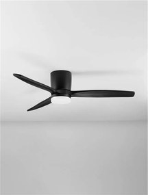 Lustra LED cu Ventilator si telecomanda ALOA negru