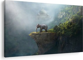 Tablou - Elefant în vârful Taj Mahalului (90x60 cm)