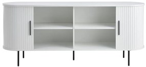 Comodă albă cu ușă glisantă 180x76x45 cm Nola – Unique Furniture