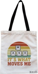 Sacosa de Panza pentru Cumparaturi, Geanta Tote, model Gamer, Cu fermoar, 38x34.5 cm, Alba, BEKZ®
