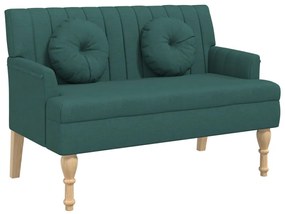 372134 vidaXL Banchetă cu perne, verde închis, 113x64,5x75,5 cm, textil