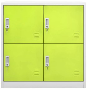 336435 vidaXL Dulap vestiar, gri deschis și verde, 90x45x92,5 cm, oțel