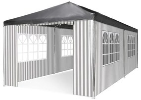Cort de petrecere în grădină - 3 x 6 m, antracit + 6 laturi