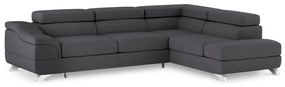Coltar extensibil Onyx, colt pe partea dreapta cu tapiterie din tesatura structurala, antracit